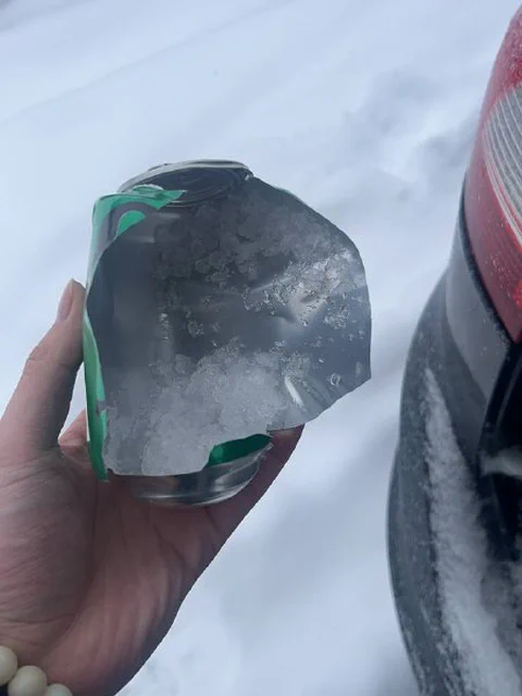 1/31 雪碧被冻爆 可恶的克利夫兰天气